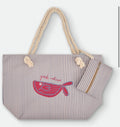 Bolso playa rayas pez